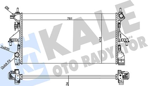 KALE OTO RADYATÖR 356960 - Radiatore, Raffreddamento motore autozon.pro