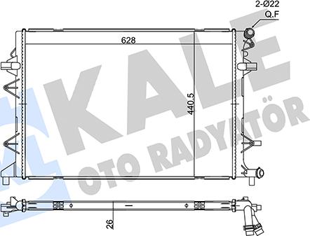 KALE OTO RADYATÖR 356340 - Radiatore bassa temperatura, Intercooler autozon.pro