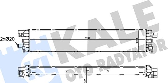 KALE OTO RADYATÖR 356335 - Radiatore bassa temperatura, Intercooler autozon.pro