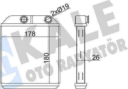 KALE OTO RADYATÖR 356330 - Scambiatore calore, Riscaldamento abitacolo autozon.pro