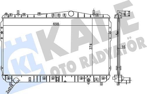 KALE OTO RADYATÖR 356255 - Radiatore, Raffreddamento motore autozon.pro