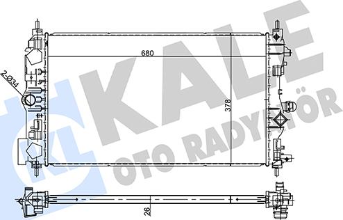 KALE OTO RADYATÖR 356285 - Radiatore, Raffreddamento motore autozon.pro