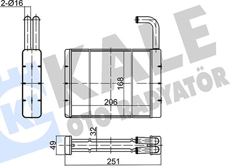 KALE OTO RADYATÖR 356220 - Scambiatore calore, Riscaldamento abitacolo autozon.pro