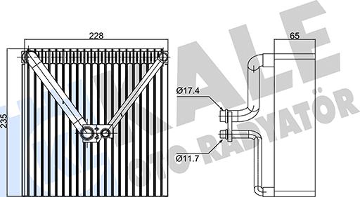 KALE OTO RADYATÖR 350095 - Evaporatore, Climatizzatore autozon.pro