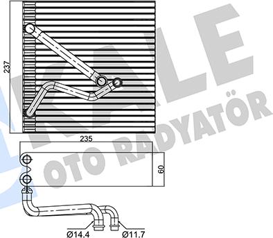 KALE OTO RADYATÖR 350090 - Evaporatore, Climatizzatore autozon.pro