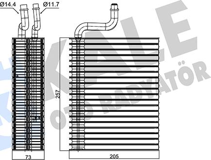 KALE OTO RADYATÖR 350045 - Evaporatore, Climatizzatore autozon.pro