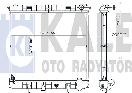 KALE OTO RADYATÖR 350300 - Radiatore, Raffreddamento motore autozon.pro