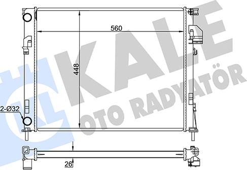 KALE OTO RADYATÖR 351035 - Radiatore, Raffreddamento motore autozon.pro