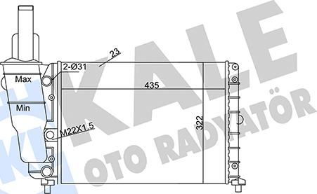 KALE OTO RADYATÖR 351840 - Radiatore, Raffreddamento motore autozon.pro