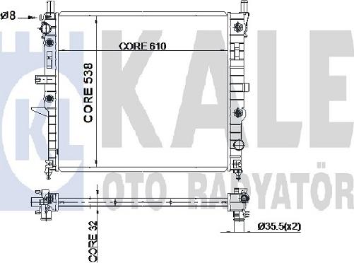 KALE OTO RADYATÖR 351200 - Radiatore, Raffreddamento motore autozon.pro