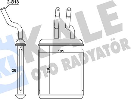 KALE OTO RADYATÖR 358560 - Scambiatore calore, Riscaldamento abitacolo autozon.pro