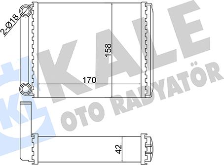 KALE OTO RADYATÖR 358585 - Scambiatore calore, Riscaldamento abitacolo autozon.pro