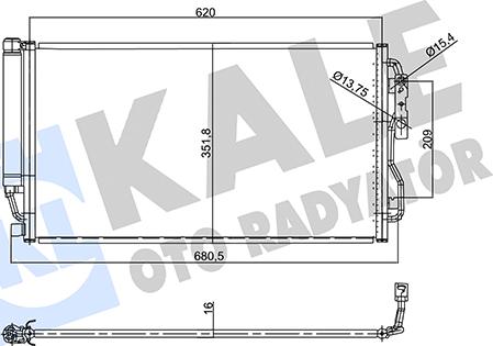 KALE OTO RADYATÖR 358790 - Condensatore, Climatizzatore autozon.pro