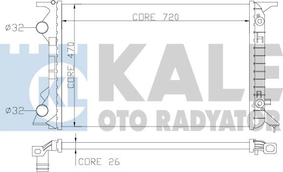 KALE OTO RADYATÖR 353400 - Radiatore, Raffreddamento motore autozon.pro