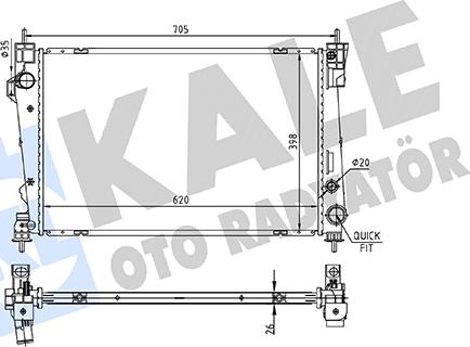 KALE OTO RADYATÖR 353680 - Radiatore, Raffreddamento motore autozon.pro
