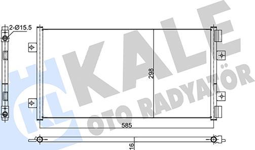 KALE OTO RADYATÖR 353195 - Condensatore, Climatizzatore autozon.pro