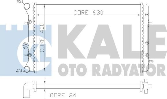 KALE OTO RADYATÖR 353800 - Radiatore, Raffreddamento motore autozon.pro