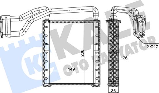 KALE OTO RADYATÖR 353835 - Scambiatore calore, Riscaldamento abitacolo autozon.pro