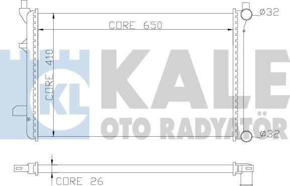 KALE OTO RADYATÖR 353300 - Radiatore, Raffreddamento motore autozon.pro