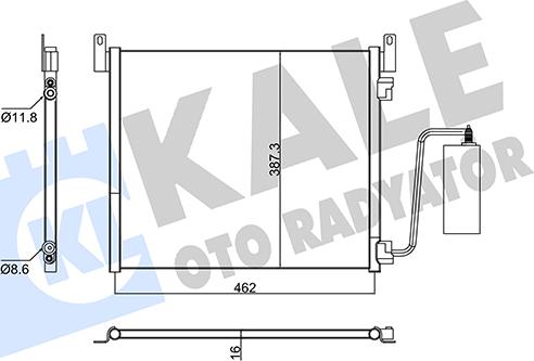 KALE OTO RADYATÖR 353205 - Condensatore, Climatizzatore autozon.pro