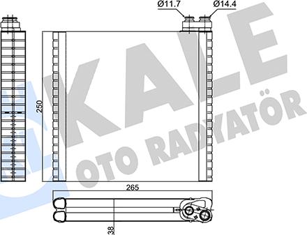 KALE OTO RADYATÖR 352980 - Evaporatore, Climatizzatore autozon.pro