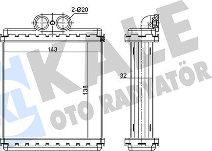 KALE OTO RADYATÖR 352095 - Scambiatore calore, Riscaldamento abitacolo autozon.pro