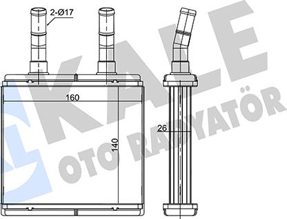 KALE OTO RADYATÖR 352105 - Scambiatore calore, Riscaldamento abitacolo autozon.pro