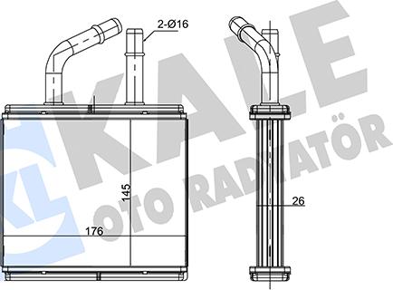 KALE OTO RADYATÖR 352185 - Scambiatore calore, Riscaldamento abitacolo autozon.pro