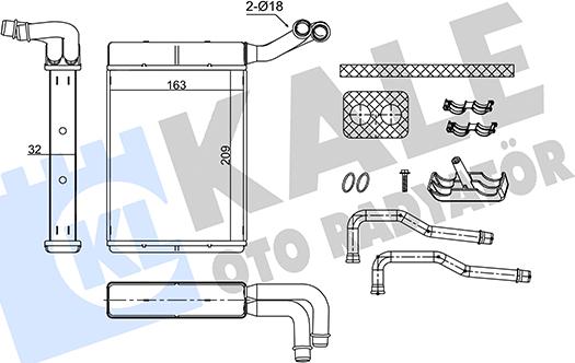 KALE OTO RADYATÖR 352865 - Scambiatore calore, Riscaldamento abitacolo autozon.pro