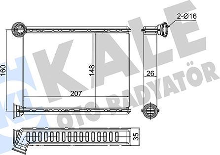 KALE OTO RADYATÖR 352860 - Scambiatore calore, Riscaldamento abitacolo autozon.pro