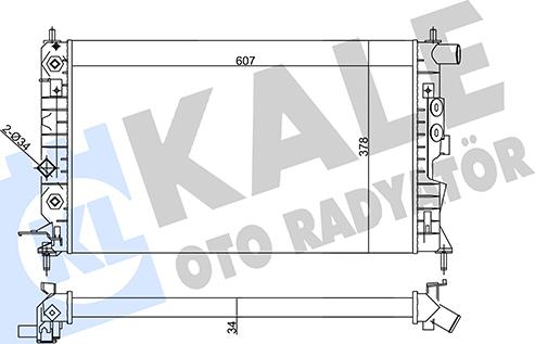 KALE OTO RADYATÖR 357040 - Radiatore, Raffreddamento motore autozon.pro