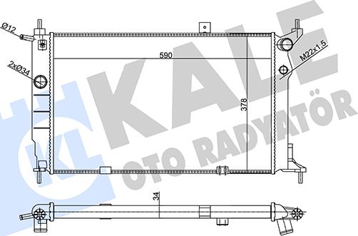 KALE OTO RADYATÖR 357005 - Radiatore, Raffreddamento motore autozon.pro