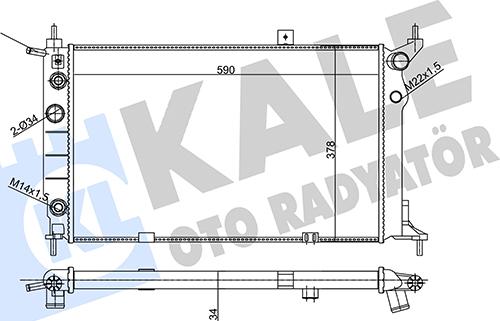 KALE OTO RADYATÖR 357010 - Radiatore, Raffreddamento motore autozon.pro