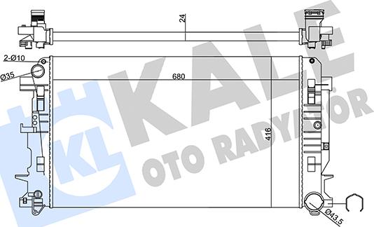 KALE OTO RADYATÖR 357035 - Radiatore, Raffreddamento motore autozon.pro