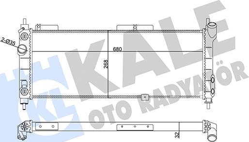 KALE OTO RADYATÖR 357025 - Radiatore, Raffreddamento motore autozon.pro