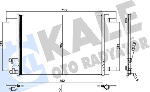 KALE OTO RADYATÖR 357395 - Condensatore, Climatizzatore autozon.pro