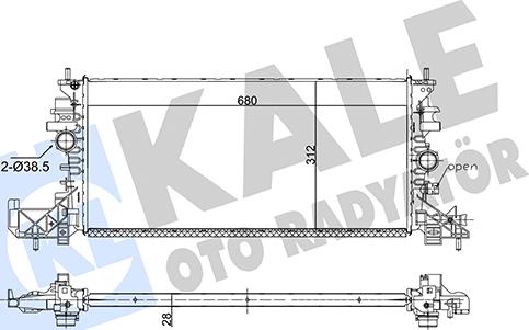 KALE OTO RADYATÖR 357255 - Radiatore, Raffreddamento motore autozon.pro