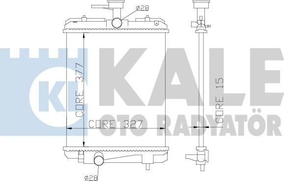 KALE OTO RADYATÖR 364400 - Radiatore, Raffreddamento motore autozon.pro