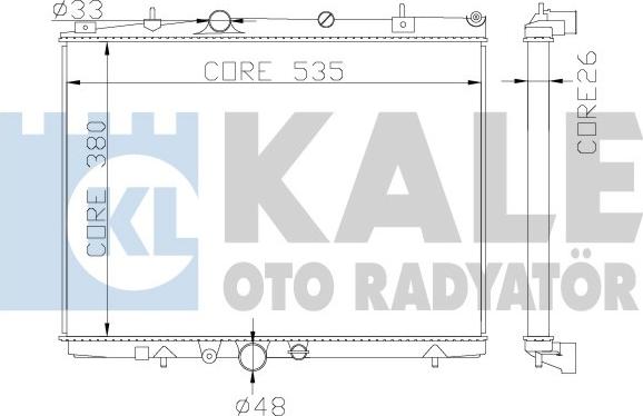 KALE OTO RADYATÖR 364500 - Radiatore, Raffreddamento motore autozon.pro