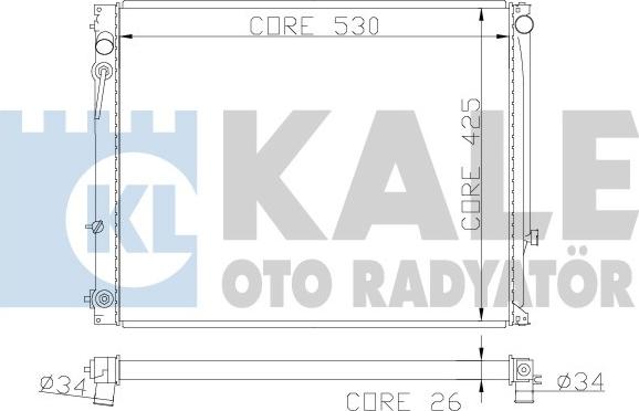 KALE OTO RADYATÖR 365200 - Radiatore, Raffreddamento motore autozon.pro