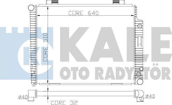 KALE OTO RADYATÖR 360500 - Radiatore, Raffreddamento motore autozon.pro