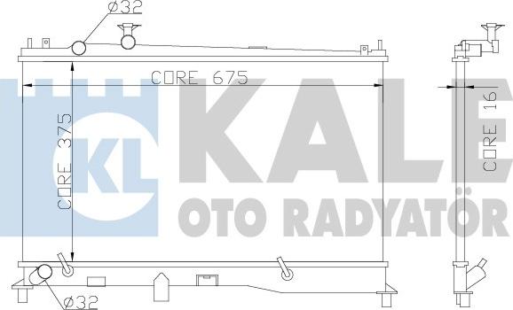 KALE OTO RADYATÖR 360000 - Radiatore, Raffreddamento motore autozon.pro