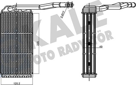 KALE OTO RADYATÖR 360190 - Scambiatore calore, Riscaldamento abitacolo autozon.pro