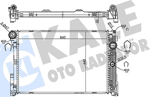 KALE OTO RADYATÖR 360180 - Radiatore, Raffreddamento motore autozon.pro