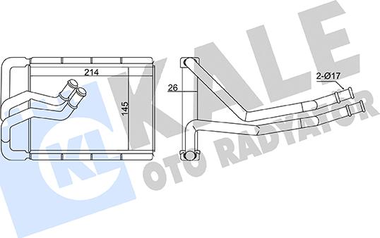 KALE OTO RADYATÖR 360825 - Scambiatore calore, Riscaldamento abitacolo autozon.pro