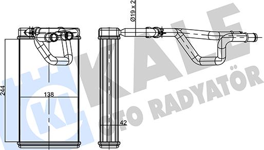 KALE OTO RADYATÖR 360725 - Scambiatore calore, Riscaldamento abitacolo autozon.pro