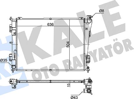 KALE OTO RADYATÖR 361965 - Radiatore, Raffreddamento motore autozon.pro