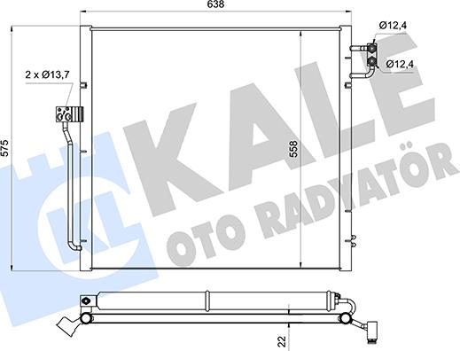 KALE OTO RADYATÖR 361345 - Condensatore, Climatizzatore autozon.pro