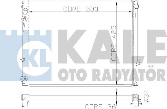 KALE OTO RADYATÖR 368500 - Radiatore, Raffreddamento motore autozon.pro