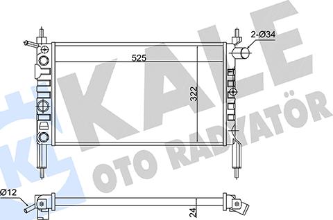 KALE OTO RADYATÖR 363550 - Radiatore, Raffreddamento motore autozon.pro